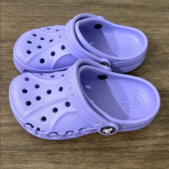 NEW [CROCS] Baya Clogs Slip-On Water Shoes Sandals  in Violet Youth Sz C 10 - Picture 6 of 12